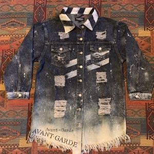 Visual Vertigo/Uniquely Hand-Painted Denim Jacket
